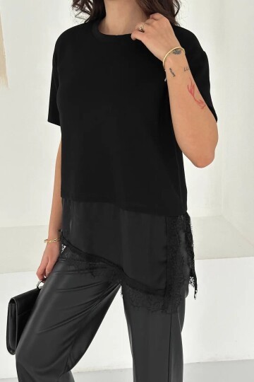 Dantel Detaylı T-Shirt