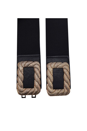 Desenli Kare Geçme Tokalı Kadın Kemeri