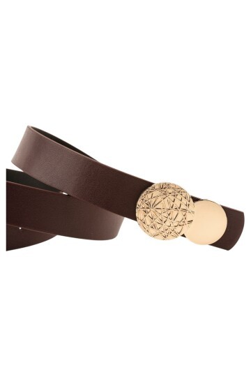 Desenli Yuvarlak Tokalı 4lü Set Kadın Kemeri