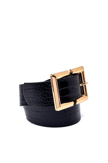 Geniş Tokalı Krokodil Desen Kemer, Ceket Kemeri, Gömlek Kemeri, Elbise Kemeri