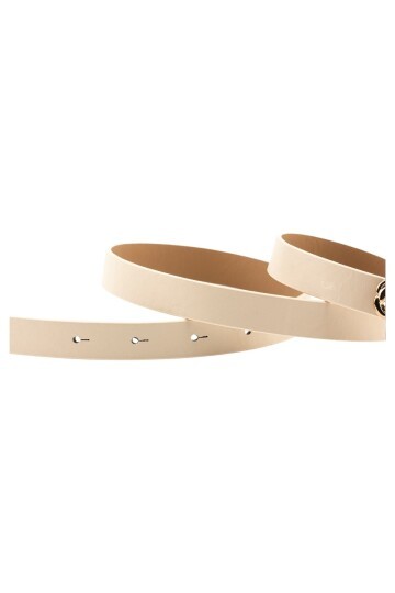 GÜL Tokalı İkili set Bej_Taba Kadın Kemeri