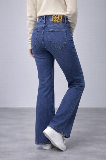 İspanyol Paça Lacivert Jean