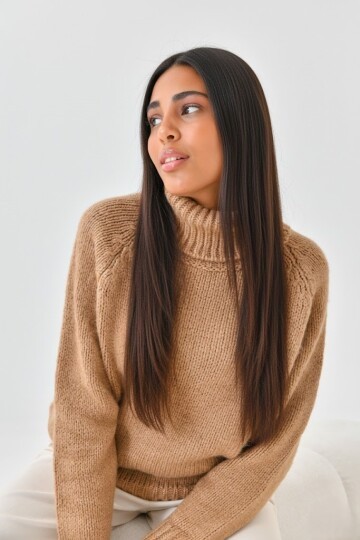 Kadın Balıkçı Yaka Kaşkorse Triko Kazak