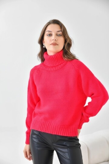 Kadın Balıkçı Yaka Kaşkorse Triko Kazak