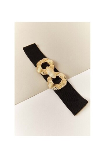 Kadın Burgu Tokalı Lastikli Kemer 20094