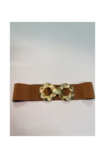 Kadın Burgu Tokalı Lastikli Kemer 20094