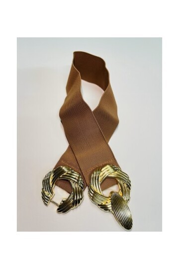 Kadın Burgu Tokalı Lastikli Kemer 20094