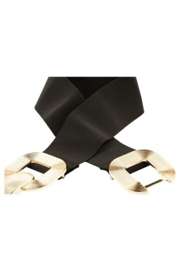 Kadın Çizgili Tokalı Lastikli Kemer 20101