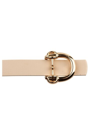 Kadın Modern D Tokalı Bej Kemer