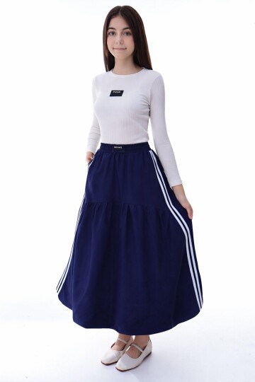 Kız Çocuk Balon Etek Lacivert