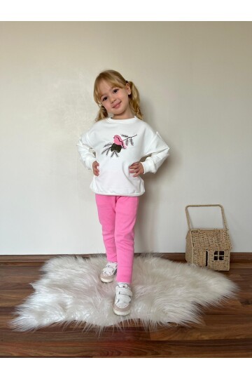 Kız Çocuk Baskılı Alt Üst Eşofman Takım