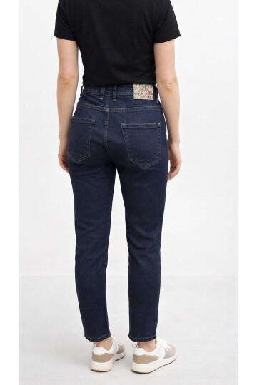 Lacivert Esnek Toparlayıcı Jean