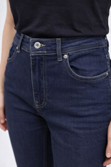 Lacivert Esnek Toparlayıcı Jean