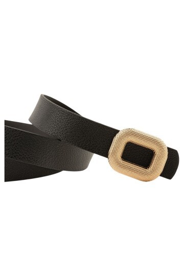 Mozaik Kare Tokalı İkili Set Siyah_Taba Kadın Kemeri