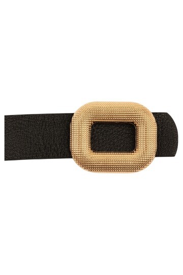 Mozaik Kare Tokalı İkili Set Siyah_Taba Kadın Kemeri