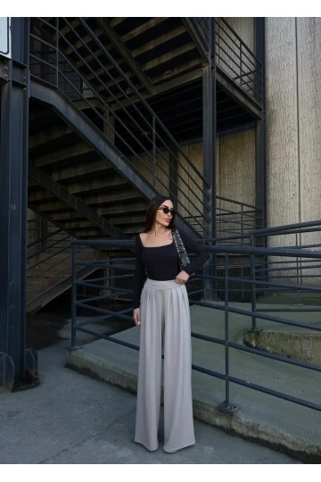 Pile Detaylı İspanyol Paça Oysho Kumaş Pantolon