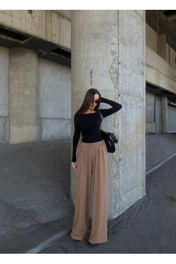 Pile Detaylı İspanyol Paça Oysho Kumaş Pantolon