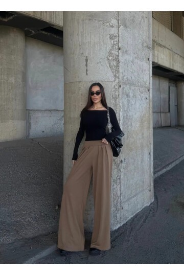 Pile Detaylı İspanyol Paça Oysho Kumaş Pantolon