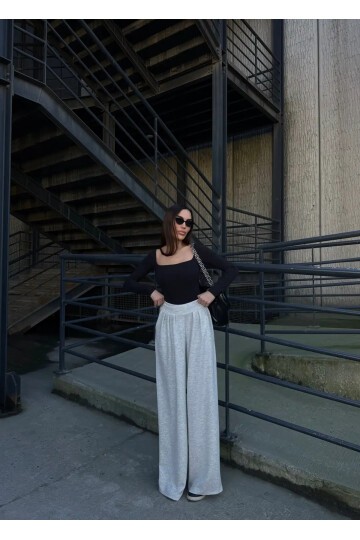 Pile Detaylı İspanyol Paça Oysho Kumaş Pantolon