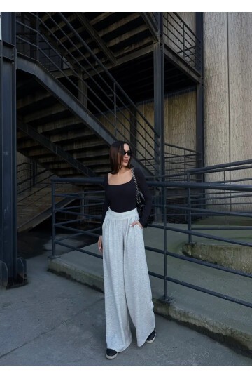 Pile Detaylı İspanyol Paça Oysho Kumaş Pantolon