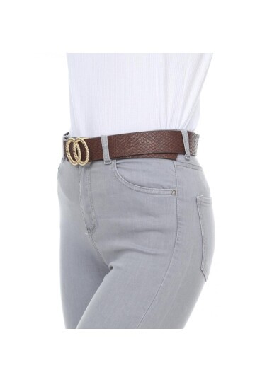 Pimli Çift Halka Desenli Toka