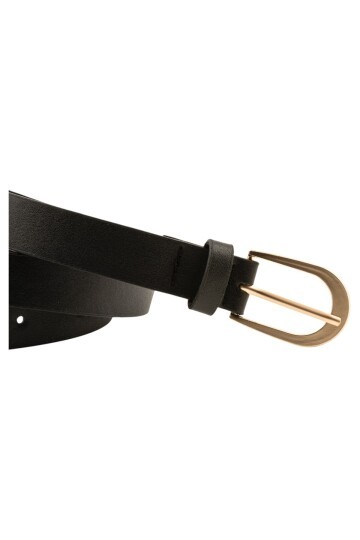 Sade Tokalı İkili Set Siyah_Taba Kadın Kemeri