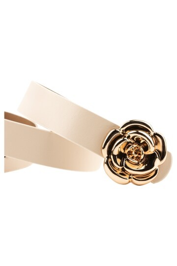 Tek Gül Tokalı Bej Kadın Kemeri