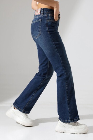 Yüksek Bel İspanyol Paça Jean Pantolon