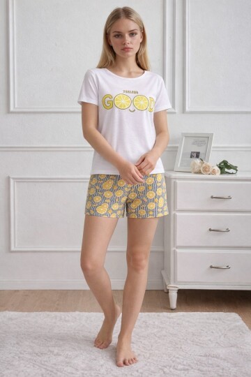 Kısa Kollu Rahat Kesim Pijama Takımı