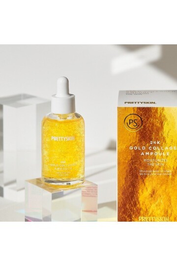 PRETTYSKIN 24K Gold Collagen Ampoule 50 ml | Altın ve Kolajen İçerikli Sıkılaştırıcı Yüz Serumu