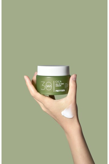 PRETTYSKIN 30 Days Cica All In One Cream 100 ml | Centella Asiatica Cilt Onarıcı Yatıştırıcı Nemlendirici Krem