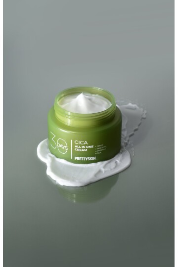 PRETTYSKIN 30 Days Cica All In One Cream 100 ml | Centella Asiatica Cilt Onarıcı Yatıştırıcı Nemlendirici Krem