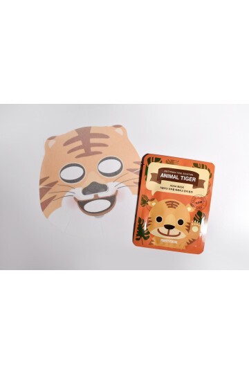 PRETTYSKIN Animal Tiger Aqua Mask 25gr | Nemlendirici Kaplan Desenli Kağıt Yüz Maskesi 4lü Set