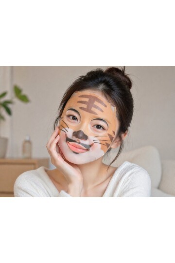 PRETTYSKIN Animal Tiger Aqua Mask 25gr | Nemlendirici Kaplan Desenli Kağıt Yüz Maskesi