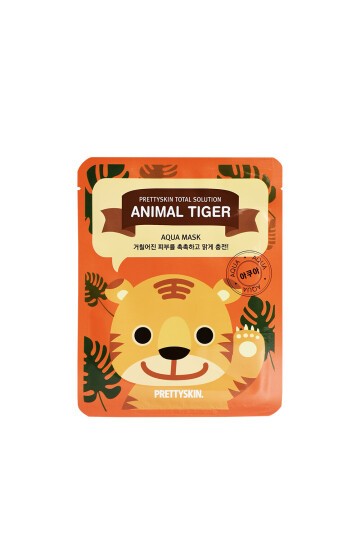 PRETTYSKIN Animal Tiger Aqua Mask 25gr | Nemlendirici Kaplan Desenli Kağıt Yüz Maskesi