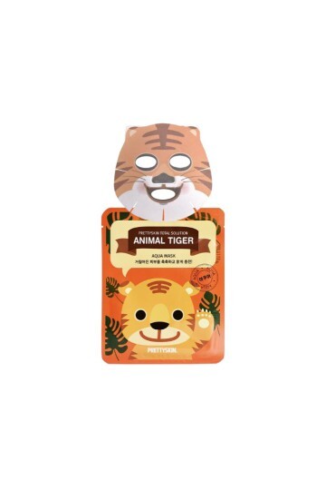 PRETTYSKIN Animal Tiger Aqua Mask 25gr | Nemlendirici Kaplan Desenli Kağıt Yüz Maskesi