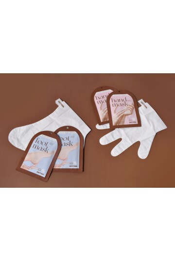 PRETTYSKIN Bliss Rich Renew Nemlendirici El Bakım Maskesi ve Nemlendirici Ayak Bakım Maskesi