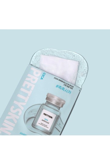 PRETTYSKIN Cica Ampoule Mask Sheet 23g | Cilt Yatıştırıcı Nemlendirici Kağıt Yüz Maskesi