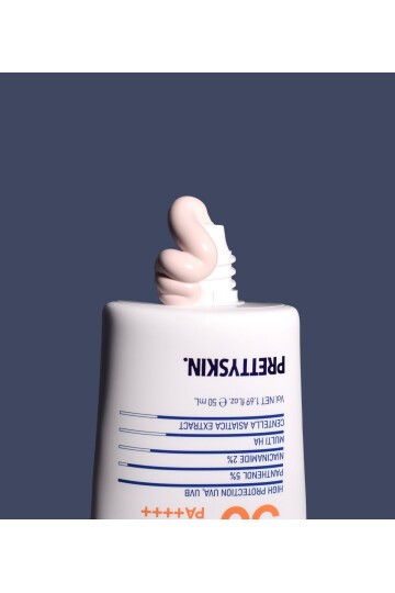 PRETTYSKIN Hydra Exosome B5 Oil Control Sun Cream SPF50+ PA++++ 50 ml | Karma Ciltler İçin Sebum Dengeleyici Güneş Kremi