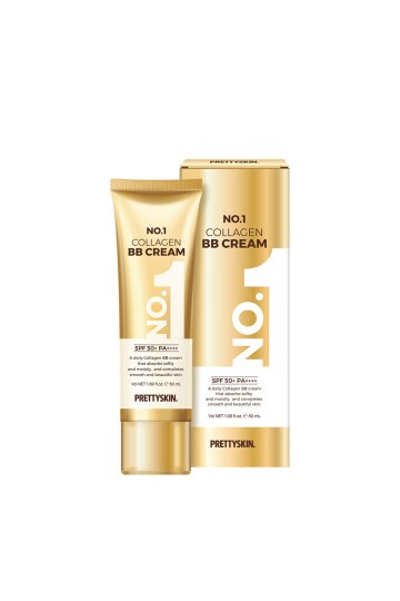 PRETTYSKIN No.1 Collagen BB Cream SPF50+ PA++++ 50 ml | Kolajen İçerikli Kapatıcı ve Nemlendirici BB Krem