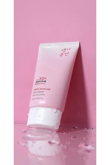 PRETTYSKIN Pink Tone Up Sun Cream SPF50+ PA++++ 50 ml | Pembe Tone Up Etkili Aydınlatıcı Güneş Kremi